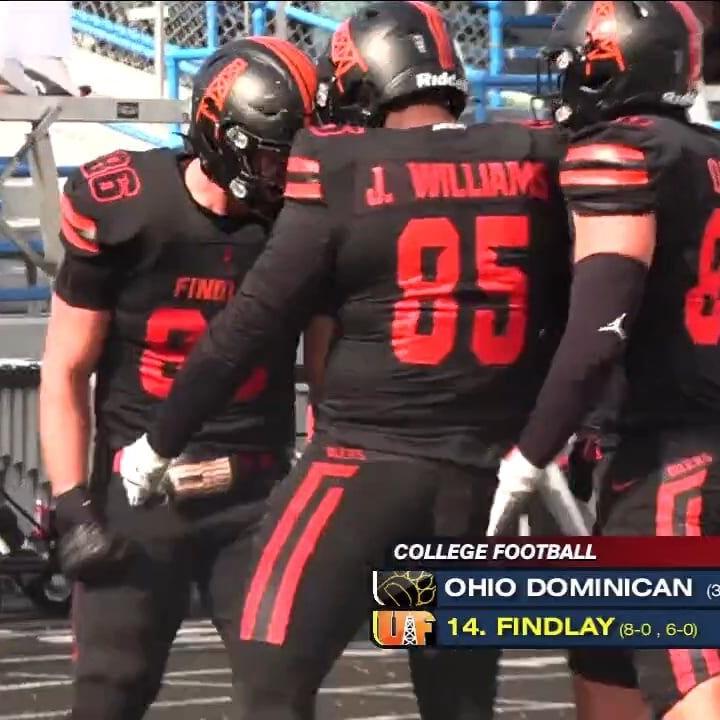 Findlay rallies past Ohio Dominican to stay unbeaten at 8–0